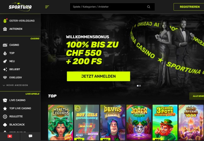 Sportuna ist das beste Ausland Casino für Sportwetten